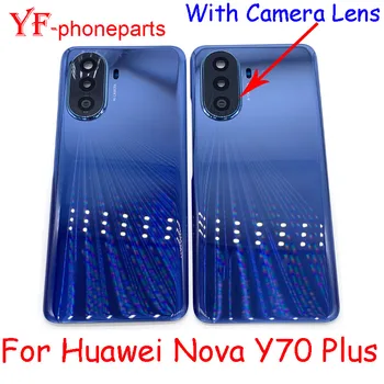 Качеството АААА За Huawei Nova Y70 Plus MGA-LX9 MGA-LX9N Задния Капак на Отделението за батерията, С Корпус на Обектива на Камерата, резервни Части За Ремонт на Изображение