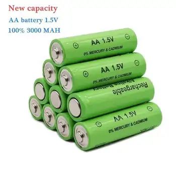 100% оригинална батерия тип АА 3800 mah Акумулаторна Батерия NI-MH Тип АА от 1,5 Часа, Мишки, Компютри, играчки и така Нататък Изображение