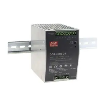 DDR-480C-48 ултра-промишлен преобразувател на постоянен ток в DIN-шина; Вход 33,6-67,2 vdc; Единния изход 48 vdc при 10А; Постоянен ток В ред дистанционното управление на телевизора е включен/ Изображение