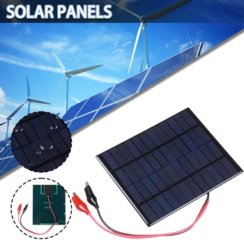 Поликристаллическая соларен панел 1pc 12V с клипове, за високоефективни Слънчеви Клетки, Джобно водонепроницаемое зарядно устройство за Градини, по улиците Изображение