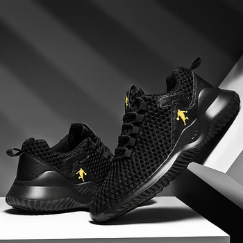 Мъжки баскетболни обувки, висококачествени модни маратонки, удобни дишащи нескользящая мъжки спортни обувки, ежедневни обувки за бягане Изображение