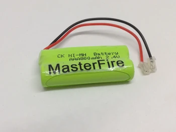 MasterFire Оригинален Ni-MH батерия 2,4 В AAA 800 mah, акумулаторни NiMH батерии с части за свързване, за безжични телефони Изображение