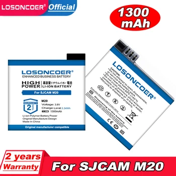 Батерия LOSONCOER 1300 mah за SJCAM M20/M20 AIR Action Battery Изображение