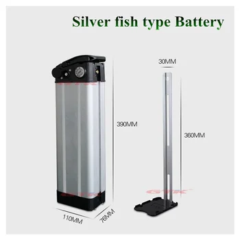 Литиево-йонна батерия GTK Silver fish 24v 10Ah 12Ah за электровелосипеда 250w 300w X-Treme XB + зарядно устройство 29,4 v 2A Изображение