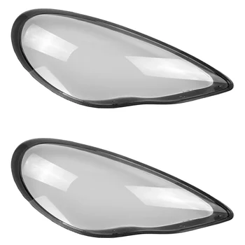 2X за Porsche Panamera 2010-2013, корпус дясната фарове, лампа, прозрачна капачка за обектива, капачка за мъгла Изображение