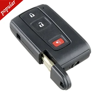 3 бутона Smart Remote Key Shell Case ключодържател с малък ключ за Prius 2004-2009 Toy43 Подмяна на остриета, входна тампон за корпуса на Изображение