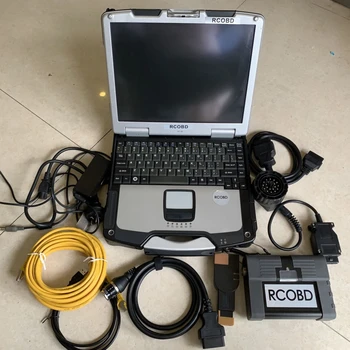 Автоматично диагностичен инструмент за програмиране, скенер код на Icom A2, B, C, най-доброто качество за автомобили Bmw с най-новият софтуер SSD в лаптопа CF30 Изображение