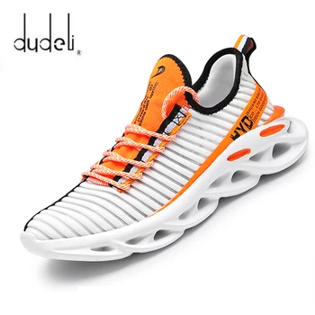 Дишащи маратонки за бягане, лека мъжки спортни обувки, голям размер 48, удобни маратонки, модни и ежедневни обувки за ходене, бягане Изображение