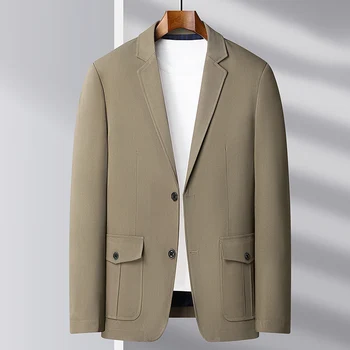 2023, Нов пролетен стил, яке с яка, палта, мъжки костюм, Горна офис професионално облекло Изображение