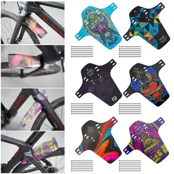 Цветни велосипедни части от въглеродни влакна, калник на задно колело, калници за велосипеди, предните и задните велосипедни аксесоари, универсален калник на задно колело Изображение