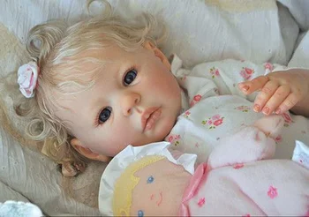 22-цолови комплекти кукли-Реборнов Olivia Soft Touch САМ Незаконченная Неокрашенная стоп-моушън част, Комплект кукли розов Цвят Изображение