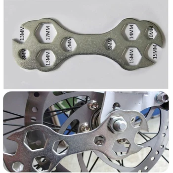 Многофункционален портативен гаечен ключ 8-15 мм с шестоъгълни глави, гаечен ключ за ремонт на велосипеди, ръчни инструменти Изображение