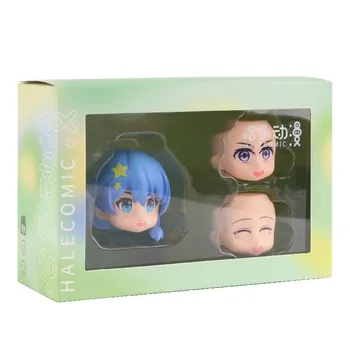 Кукла ob11, сини дълга коса, шнола във формата на звезда, главата момичета, главата на куклата BJD за главата GSC, Аксесоари 