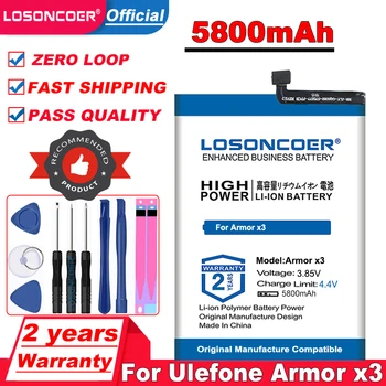 LOSONCOER 5800 mah батерия за Ulefone Armor x3 X5 3082 батерия Изображение