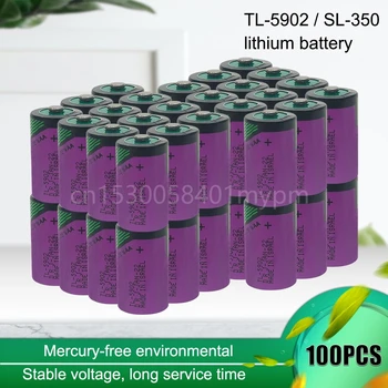 100ШТ TL-5902 ER14250 1/2 AA LS14250 3,6 V литиево-йонна Батерия за АД Индустриален мениджмънт водомер Суха Начална батерия Изображение