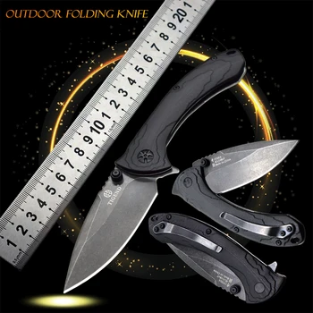 G10 Дръжка Сгъваем нож Преносим Защита На Открито, на Къмпинг, Лов Бойна Джобен Нож за Оцеляване Тактическа Програма EDC Инструменти Изображение