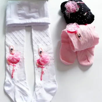 пролетта и есента тип гамаши за момичета чорапогащи, плетиво за бебе бебето е чорапогащник добавени гамаши памук Жокер  Изображение