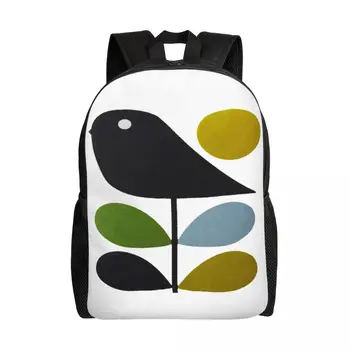 Orla Kiely Stem Bird Пътен раница за мъже и Жени, училищната компютърна чанта за книги, чанти с геометричен модел за студенти Изображение