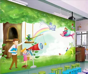 beibehang фотообои на поръчка 3d тапети сладък карикатура украса на детския дом фонова стена стенописи в хола тапети Изображение