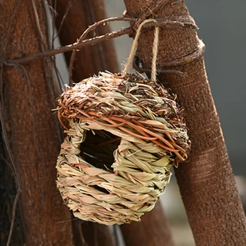 Птиче Гнездо на папагал Окачен къщичка на дървото Малка Птичка Папагал Ветрозащитный място за спане, за почивка Изображение