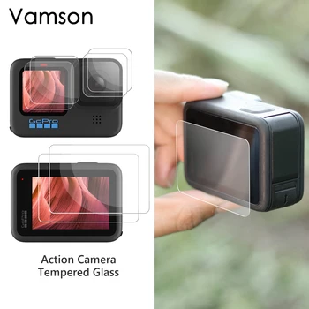 Аксесоари за камери Vamson за Go pro 10 9, защитно фолио, изработени от закалено стъкло, обектив за Gopro Hero 12 11 защитно фолио Изображение