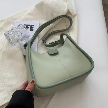 Реколта дамски чанти през рамо от изкуствена кожа, дамски новата модерна чанта 2023 г., малка чанта през рамо Изображение