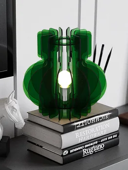 Стил Дизайнерски интериор от Мека мебел Лесна изкуство е Геометрично изкуство Прозрачна настолна лампа фъстъчено цвят Изображение