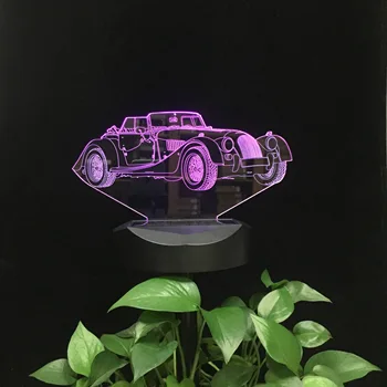 Военен Автомобил Немски Автомобил на Слънчева Енергия Пейзаж Осветление Градински Лампа 3D Led нощна светлина Водоустойчив за Двора Подарък За рожден Ден Изображение