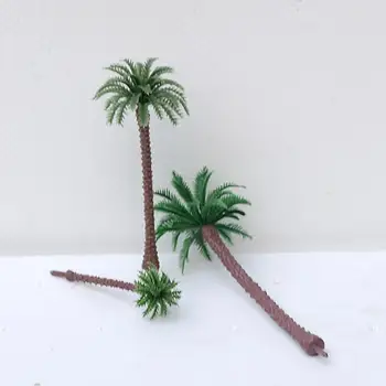 5 бр. Здрава имитация на кокосови палми, Зелена мини-кокосова палма, Аксесоари за висока Симулация, Кокосово дърво, декори за сладкиш на масата Изображение