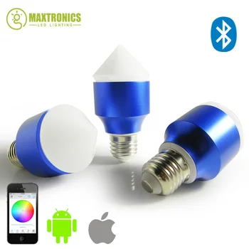 2023 Новата Магическа синя 6 W E27 RGBW led крушка Bluetooth 4.0 Smart Dimmable Lighting Led лампа с промяната на цвета за IOS и Android Изображение