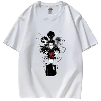 Тениска с аниме Mob Psycho 100 за мъжете и жените, градинска облекло в стил харадзюку, лятна ежедневни модни дрехи Изображение