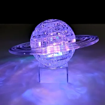 3D Кристален градивен елемент на Планетата Събрани пъзел САМ Детска играчка за развитието на интелекта на Saturn Planet Blocks САМ toys Изображение