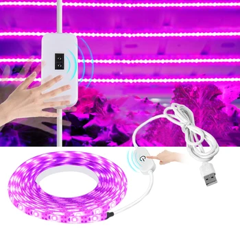 5V USB LED Grow Light Пълен Набор от Сензорни Ръчно Почистване на Led Лента 2835 60LEDs/m Фито-Лампа за Хидропонно Отглеждане на Растения в Оранжерията Изображение