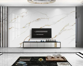 beibehang Индивидуални модерни мраморни джазово-бели модерни минималистичные тапети от микрокристаллического камък papel de parede Изображение