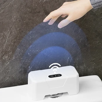Безконтактен сливи в тоалетната, Автоматична бутон за почистване на тоалетната, интелигентен инфрачервен сензор, водоустойчив сензорен превключвател на тоалетните, комплект за умни домове Изображение