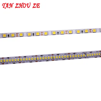 CRI> 80 Висококачествена Led лента 0,2 W 2835 4 мм и 10 мм на ПХБ 120 светодиода 240 led/M DC12V 24V Гъвкави led лампа Топла Бяла светлина NW 5 м/лот Изображение