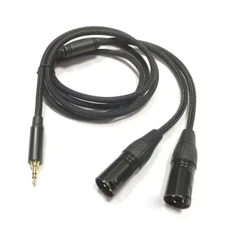 Аудио кабел с конектор от 3,5 до две карти, аудио кабел с конектор от 3,5 до 2 карти, сигнален проводник Изображение