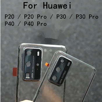 За Huawei P30 P40 Pro Батерия Черна Капак на Задното Стъкло Прозрачен Корпус Калъф Huawei P30 P20 Pro Капак на отделението за батерията Изображение