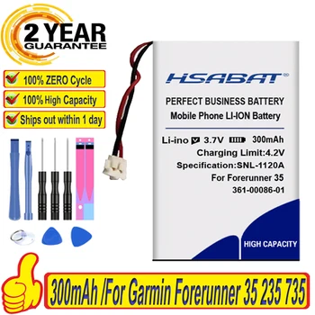 Най-добрата марка, 100% Нов 300 ма 361-00086-01 Батерия за Garmin Forerunner 35 235 735 VIVOMO, 2-жични Батерии + безплатни инструменти Изображение