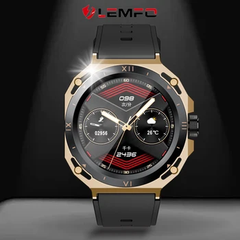 LEMFO Умни Часовници За Мъже NFC Bluetooth Предизвикателство Smartwatch За Мъже Безжична Зареждане Водоустойчив Часовник 1,45 См 360*360 HD Екран Изображение