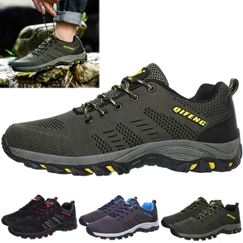 Туризъм мъжки обувки окото дишаща пътна обувки Градинска водоустойчив обувки за лов, риболов, планински, офроуд, спортни обувки за конна езда Изображение