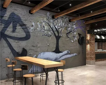 Beibehang Тапети по поръчка 3d абстрактни палми готически графити стенописи начало декор дневна спалня стенописи papel de parede Изображение