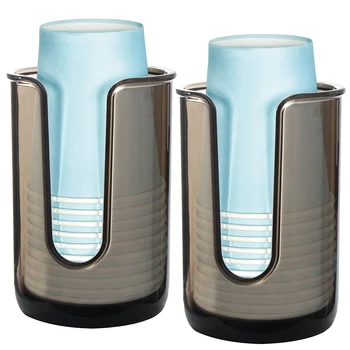 Пластмасова Опаковка за еднократна употреба хартиени чаши Титуляр за съхранение на Пластмасови чаши за изплакване на устата Диспенсер поставка за Чаши за баня Изображение