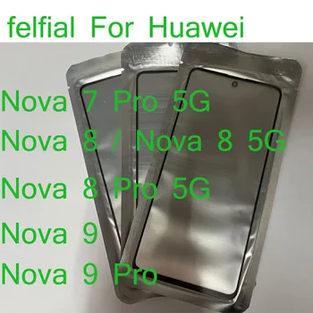10 бр./лот, предно стъкло + външна леща ЗЗД LCD за Huawei Nova 7 8 9 Pro с докосване на екрана Изображение