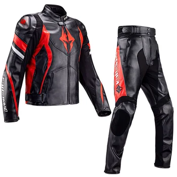 Мъжки и дамски яке за моторните състезания AVRO от микрофибър и изкуствена кожа с водоустойчива подплата Изображение