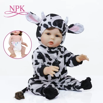 NPK 48 см, мек силикон премиальное възраждане, кукла за момичета, гъвкава, мека на допир, приятната за новороденото бебе, подарък за рожден Ден, играчка за баня Изображение