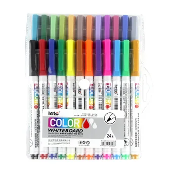 24 Цвят, молив за черната дъска, маркери, Стираемый маркер на водна основа, нетоксичная обучение писалка за писане и рисуване за деца 2023 Изображение