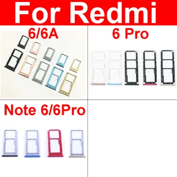 Адаптер за тавата за sim-карти за Xiaomi Redmi Note 6 6A Pro, слот за притежателя на сим-карти, резервни части за ремонт на Изображение