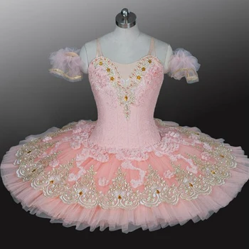 Балетное рокля-пакетче с пайети за момичета, детски рокля-палачинка 