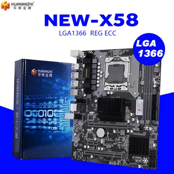 Дънна платка HUANANZHI X58 LGA 1366 поддържа сървър памет REG ECC, а процесора xeon поддържа процесор в LGA 1366 Изображение